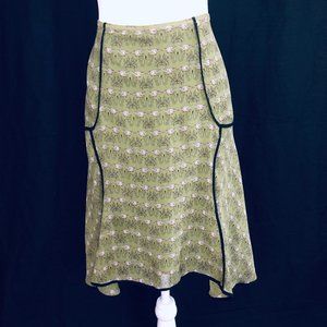 Studio M - Green Skirt 1930s Style with Black Pipi